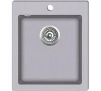 vidaXL Évier de cuisine Granite Gris encastrable 1 bac lave‑main