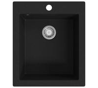 vidaXL Évier de cuisine Granite Noir