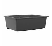 vidaXL Évier de cuisine Gris 54 x 44 x 20 cm Granite, Évier en granit moderne, élégant et durable, bassin rectangulaire, design pratique pour maisons contemporaines