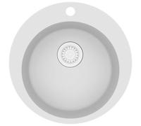 Évier de cuisine Granit Rond Blanc
