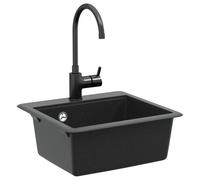 vidaXL Évier Noir 470 x 440 mm Granite