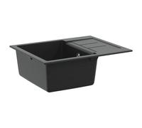 vidaXL Évier Noir 620 x 500 mm 80% Quartz et 20% Résine