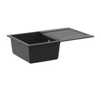 vidaXL Évier Noir 780 x 500 mm 80% Quartz et 20% Résine