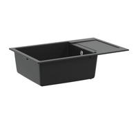 vidaXL Évier Noir 780 x 500 mm 80% Quartz et 20% Résine