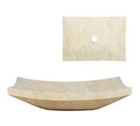 vidaXL Évier lavabo en pierre naturelle marbre crème 50 x 35 x 12 cm 142765