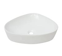vidaXL Evier Triangulaire Céramique Blanc Lavabo Lave-Mains Salle de Bain