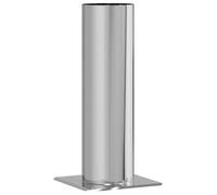 vidaXL Extension cheminée Ø 15 cm en acier inoxydable argenté 26 x 50 cm, légère, résistante à la chaleur et à l'eau, finition brillante, accessoire pour cheminées d'extérieur, idéal pour jardins et
