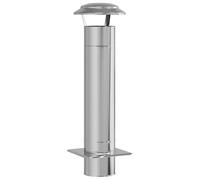 Vidaxl Extension De Conduit Argent 25 X 25 X 82 Cm Acier Inoxydable