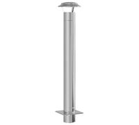 vidaXL Extension de Conduit Argent 25 x 25 x 132 cm Acier inoxydable