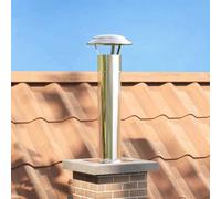 vidaXL Extension de cheminée Ø 13 cm en acier inoxydable, résistant à l'eau et à la chaleur, finition brillante, légère pour l'extérieur, facile à monter avec un tournevis - 24 x 50, marque