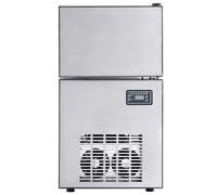 vidaXL Fabricant de cubes de glace avec porte Argenté 43 x 40 x 71 cm