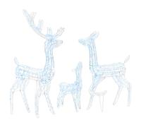 vidaXL Famille de rennes de décoration Acrylique 300 LED blanc froid