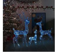 vidaXL Famille de Rennes de Décoration Rennes Lumineux Décoration de Noël Jardin Patio Arrière-cour Extérieur Intérieur 329795