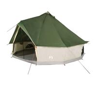 Vidaxl Family Tent Tipi Olive, Blanc Tente De Toit Olive