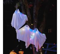 vidaXL Fantôme Suspendu Halloween 3 pcs Blanc 52 x 62 cm Polyester