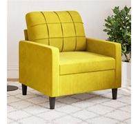 vidaXL Fauteuil 60 cm Velours Jaune