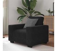 vidaXL Fauteuil 60 cm fluweel zwart4105252 Noir G