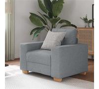 vidaXL Fauteuil tissu gris clair 60 cm – Confort TV – 4105058