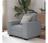 Vidaxl Fauteuil Gris Clair 60 Cm Tissu Gris