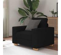 vidaXL Fauteuil 60 cm en tissu – Confort TV et loisirs – Noir