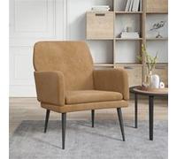 Vidaxl Fauteuil Marron 62x79x79 Cm Velours Marron