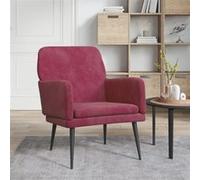 Vidaxl Fauteuil Rouge Bordeaux 62x79x79 Cm Velours Rouge