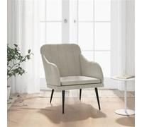 Fauteuil 63x76x80 cm fluweel lichtgrijs351454