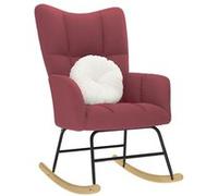 vidaXL Chaise de relaxation à bascule en tissu Rouge Bordeaux