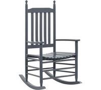 vidaXL Chaise à bascule avec siège incurvé Gris Bois de peuplier