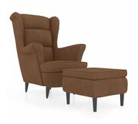 vidaXL Fauteuil à Oreilles avec Tabouret Chaise de Relaxation Siège de Salon Meuble de Salle de Séjour Maison Intérieur 3115939