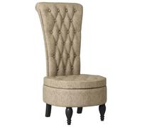 vidaXL Fauteuil à pantoufle Gris clair 56,5 x 70 x 110 cm Simili daim