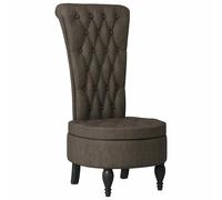 vidaXL Fauteuil à pantoufle Gris foncé 56,5 x 70 x 110 cm Simili daim