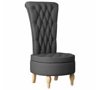 vidaXL Fauteuil à pantoufle Gris foncé 56,5 x 70 x 110 cm tissu