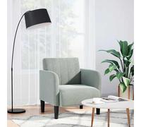 Vidaxl Fauteuil Avec Accoudoirs Gris Clair 54 Cm Velours Gris