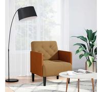 Vidaxl Fauteuil Avec Accoudoirs Marron 55 Cm Velours Marron