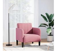 Vidaxl Fauteuil Avec Accoudoirs Rose 54 Cm Velours