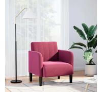 Vidaxl Fauteuil Avec Accoudoirs Rouge Bordeaux 54 Cm Velours