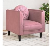 vidaXL Fauteuil avec Coussin, Chaise de Relaxation avec Accoudoirs et Dossier, Siège avec Pieds, Fauteuil TV de Salon, 372625