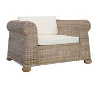 Fauteuil avec coussins Rotin naturel