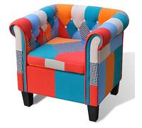 vidaXL Fauteuil avec Design de Patchwork Tissu Siège Meuble Salon Chambre