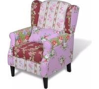 vidaXL Fauteuil avec design patchwork Tissu