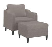 Fauteuil avec repose-pied Taupe 60 cm Tissu3201134