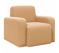 vidaXL Fauteuil Beige Bouclé