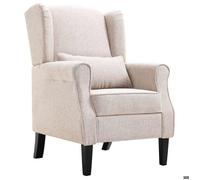 vidaXL Fauteuil beige tissu 248614
