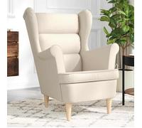 vidaXL Fauteuil blanc 74x84x100 cm lin