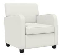 vidaXL Fauteuil Blanc Simili Cuir