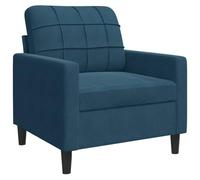 vidaXL Fauteuil velours bleu 60 cm