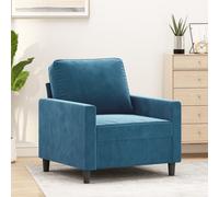 Vidaxl Fauteuil Bleu 60 Cm Velours Bleu