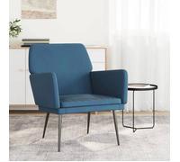 vidaXL Fauteuil Bleu 62x79x79 cm Velours, fauteuil relax, fauteuil de salon, chaise de chambre à coucher, chaise longue, 351381
