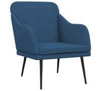 vidaXL Fauteuil Bleu 63x76x80 cm Tissu